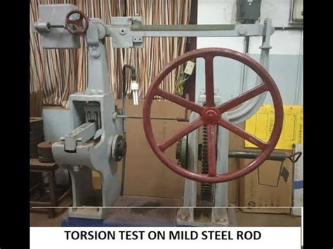 torsion test on mild steel rod calculation|light steel torque test.